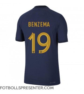 Frankrike Karim Benzema #19 Hemma Matchtröja VM 2022 Kortärmad